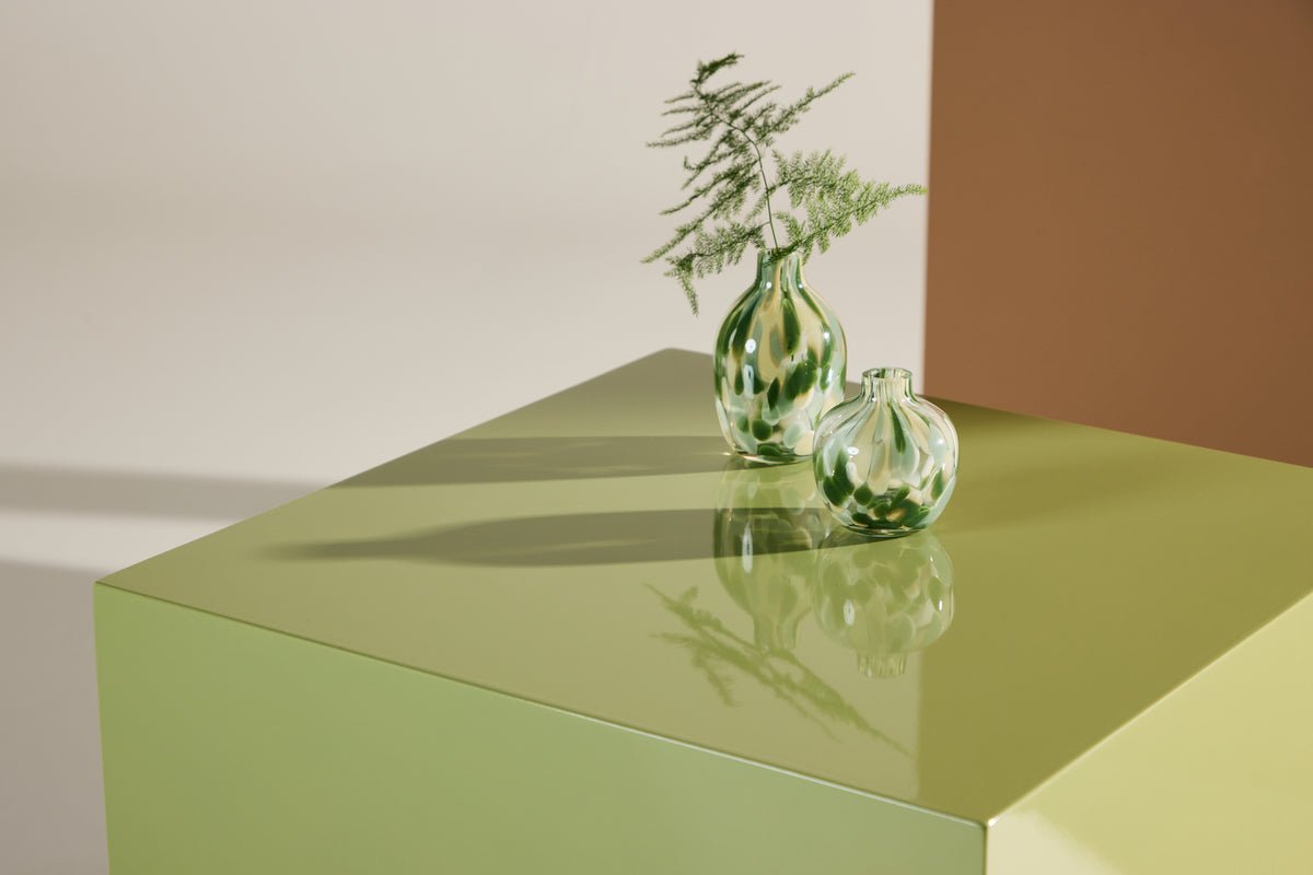 Table basse/table d'appoint Nivara – cube avec un aspect exceptionnel