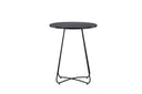 Table basse Hanoi - Ø65 avec plateau en acier noir