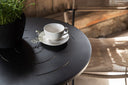 Table basse Hanoi - Ø65 avec plateau en acier noir