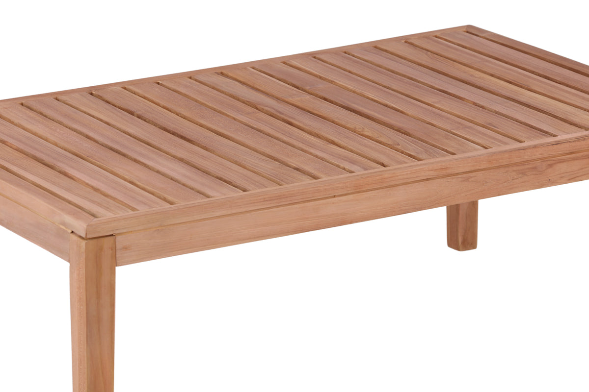 Table basse de jardin Albania - en bois de teck aspect naturel
