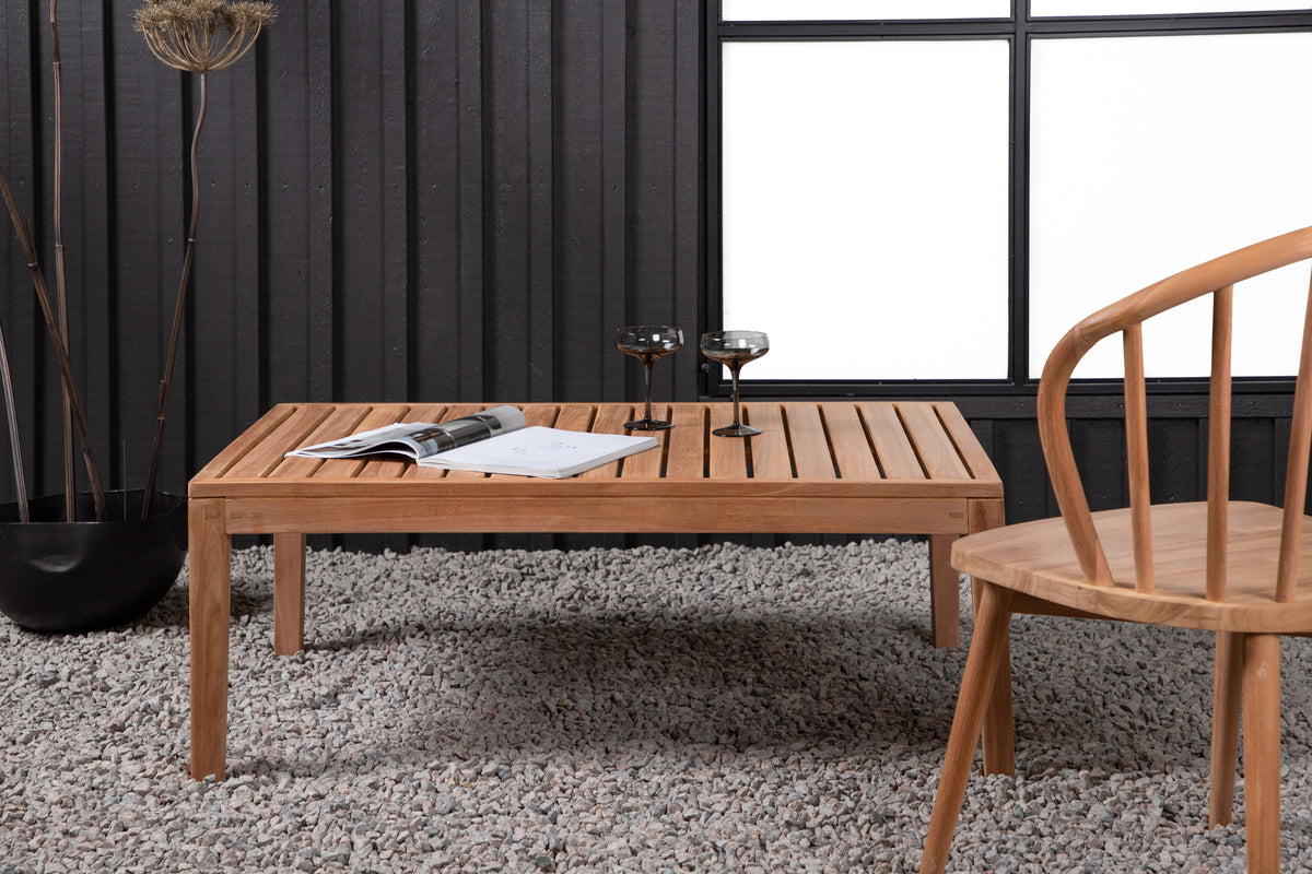 Table basse de jardin Albania - en bois de teck aspect naturel