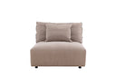Designer fauteuil lounge Lanzia – Marron avec aspect lin