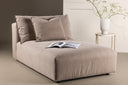 Designer fauteuil lounge Lanzia – Marron avec aspect lin