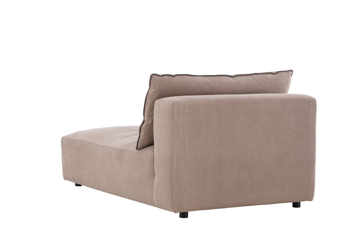 Designer fauteuil lounge Lanzia – Marron avec aspect lin