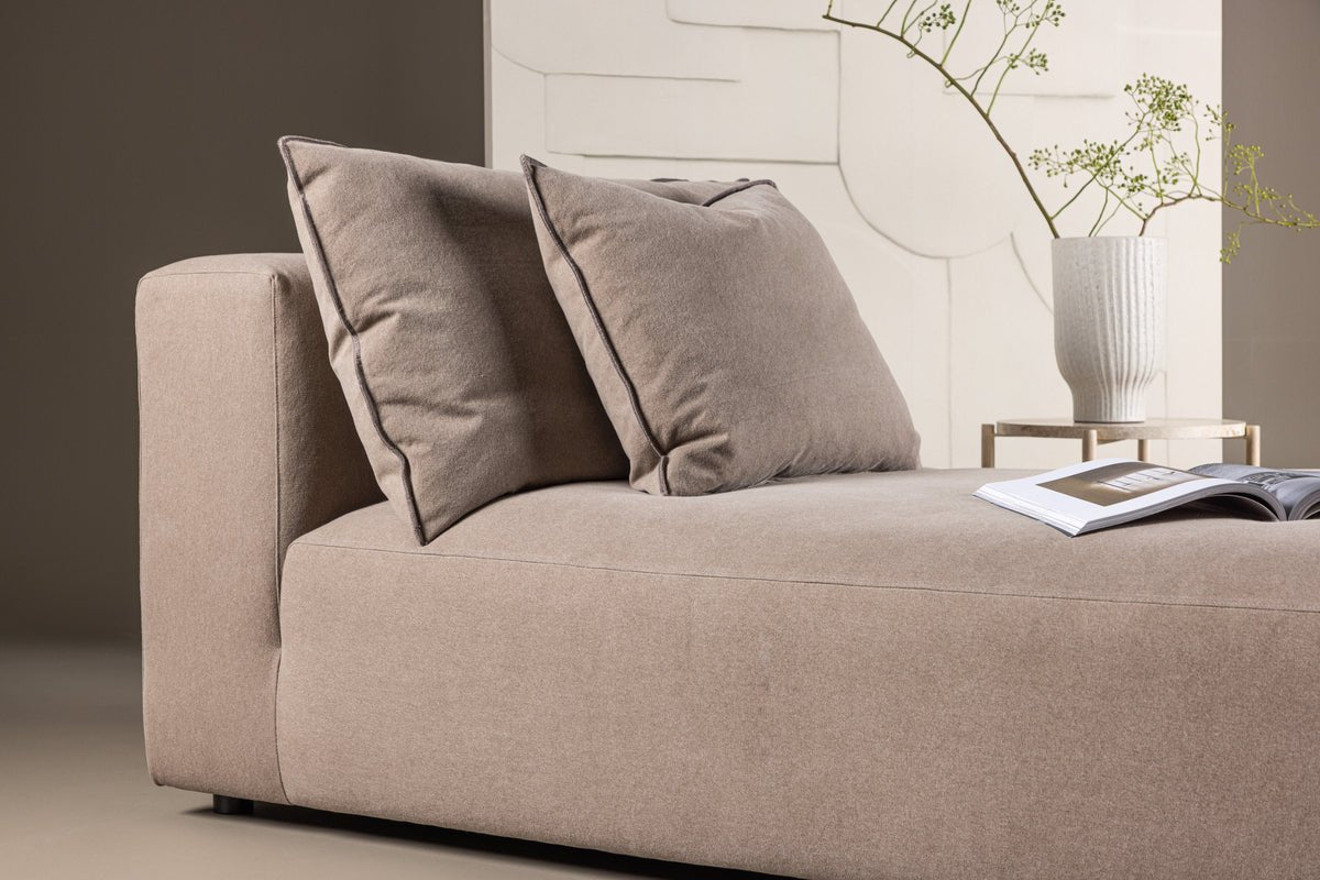 Designer fauteuil lounge Lanzia – Marron avec aspect lin