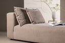 Designer fauteuil lounge Lanzia – Marron avec aspect lin