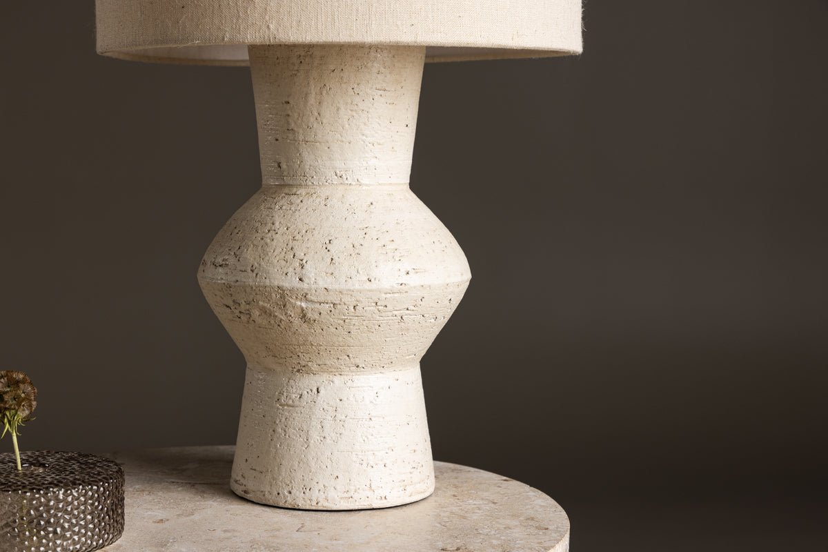 Lampe de table « Ivorya » – Look élégant avec terre cuite et jute