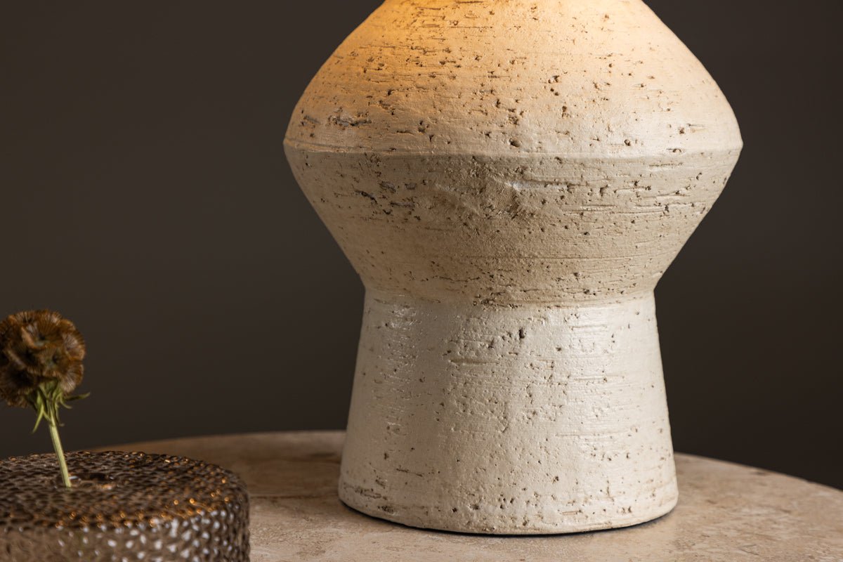 Lampe de table « Ivorya » – Look élégant avec terre cuite et jute