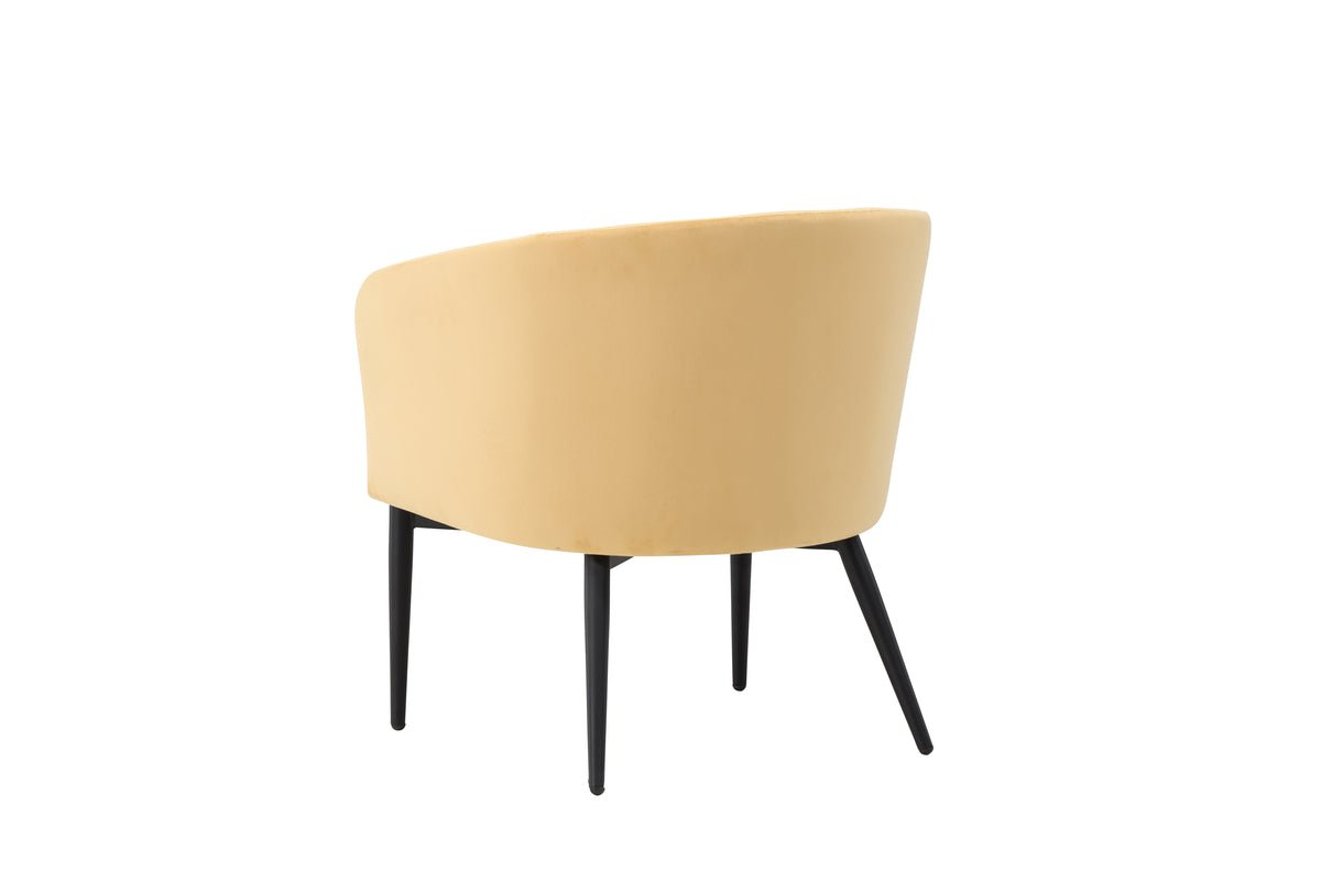 Sessel Sunny - mit gelbem Samtbezug