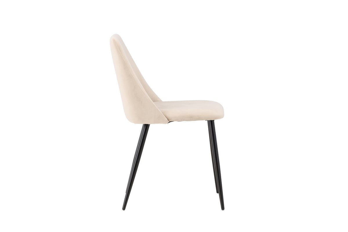 Ensemble de 2 - Chaise Liora en velours polyester doux