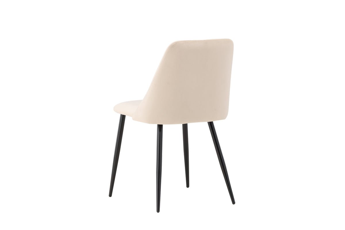 Ensemble de 2 - Chaise Liora en velours polyester doux