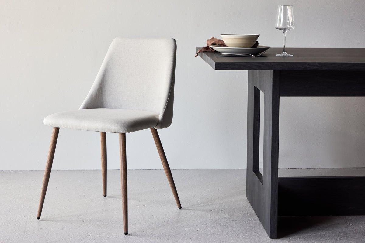 Ensemble de 2 - Chaise Liora en velours polyester doux