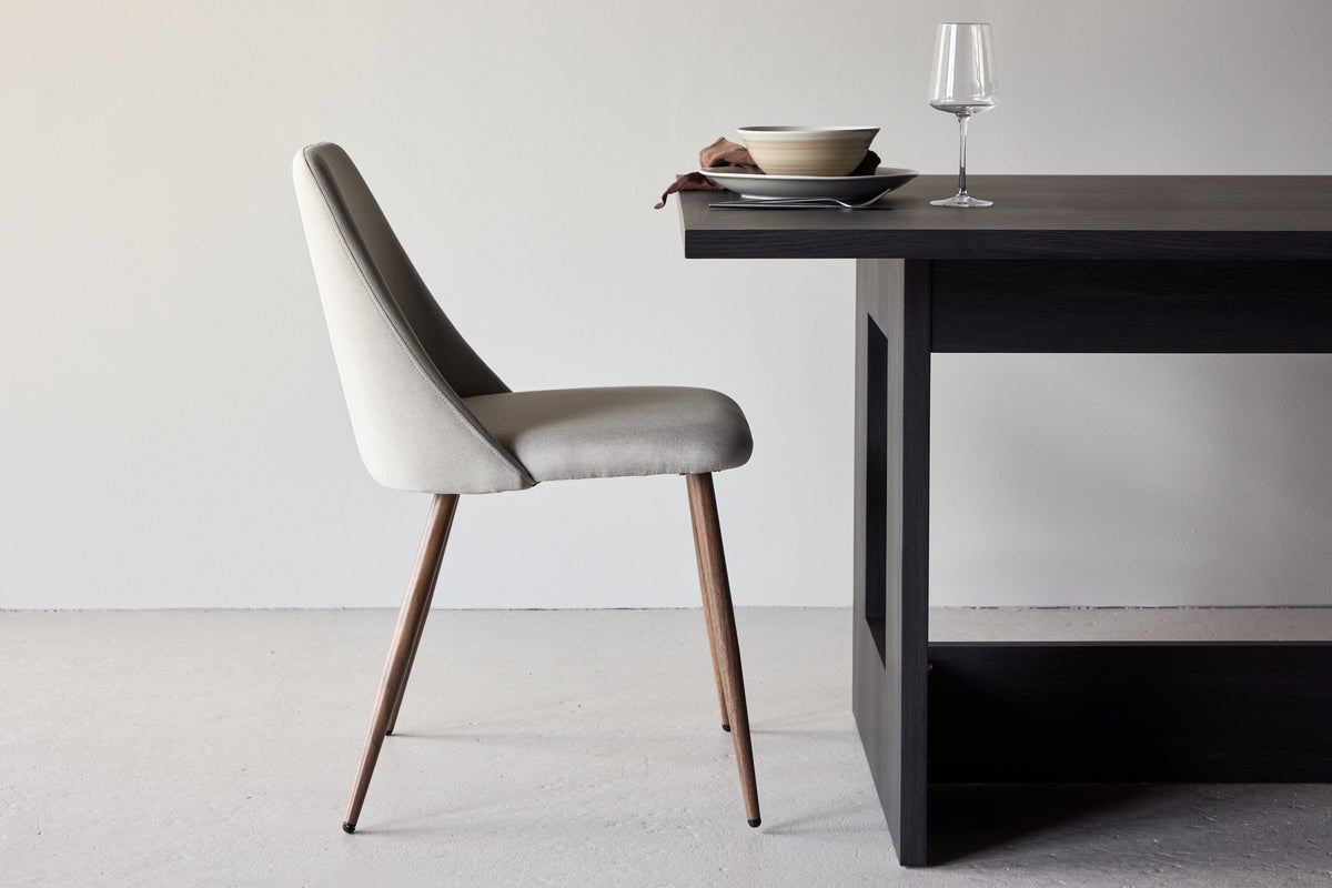 Ensemble de 2 - Chaise Liora en velours polyester doux