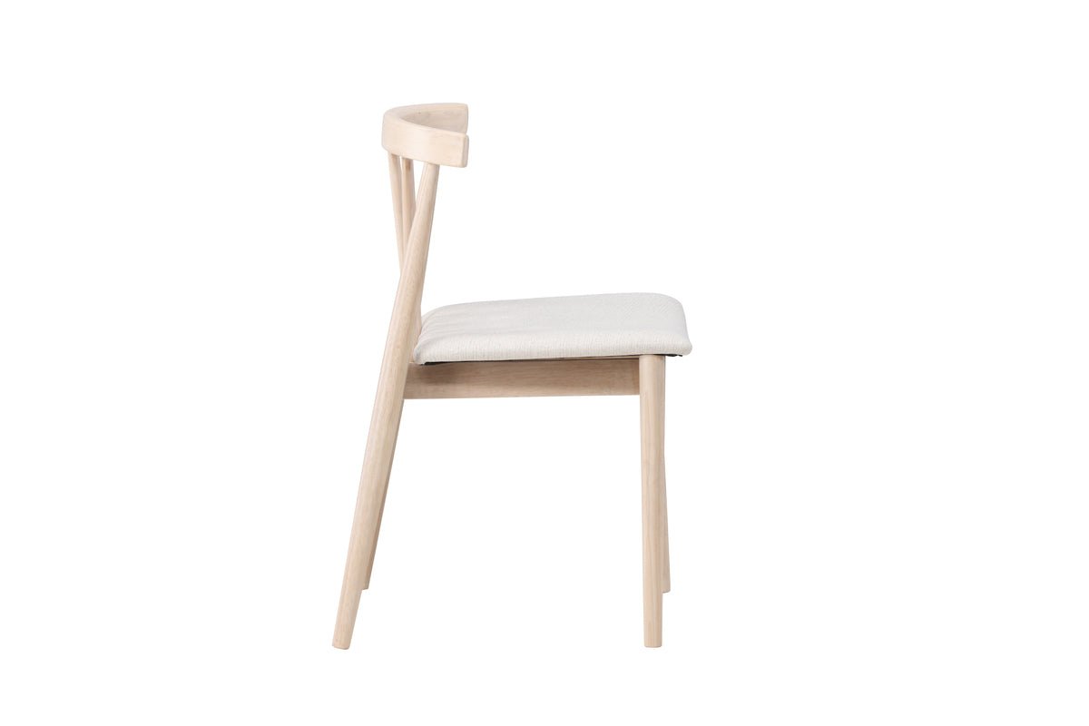 Ensemble de 2 - Chaise Ländle en design scandinave blanchi blanc