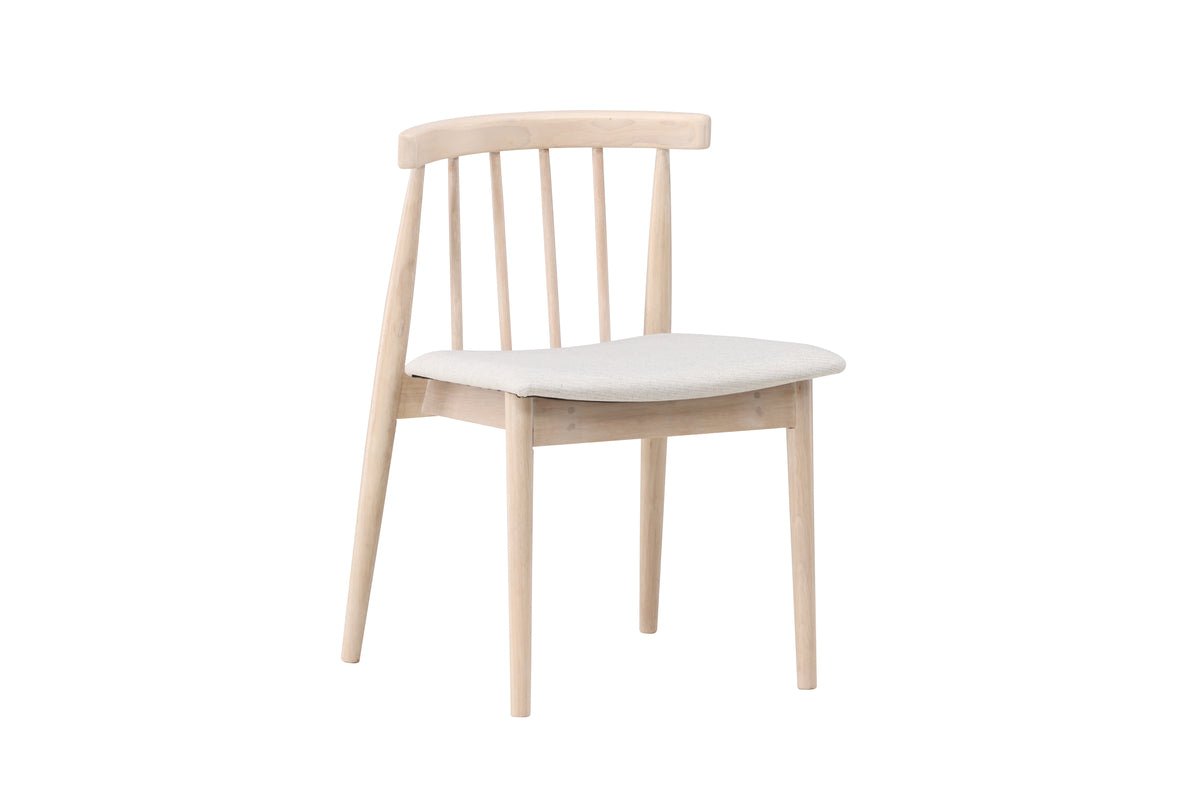 Ensemble de 2 - Chaise Ländle en design scandinave blanchi blanc