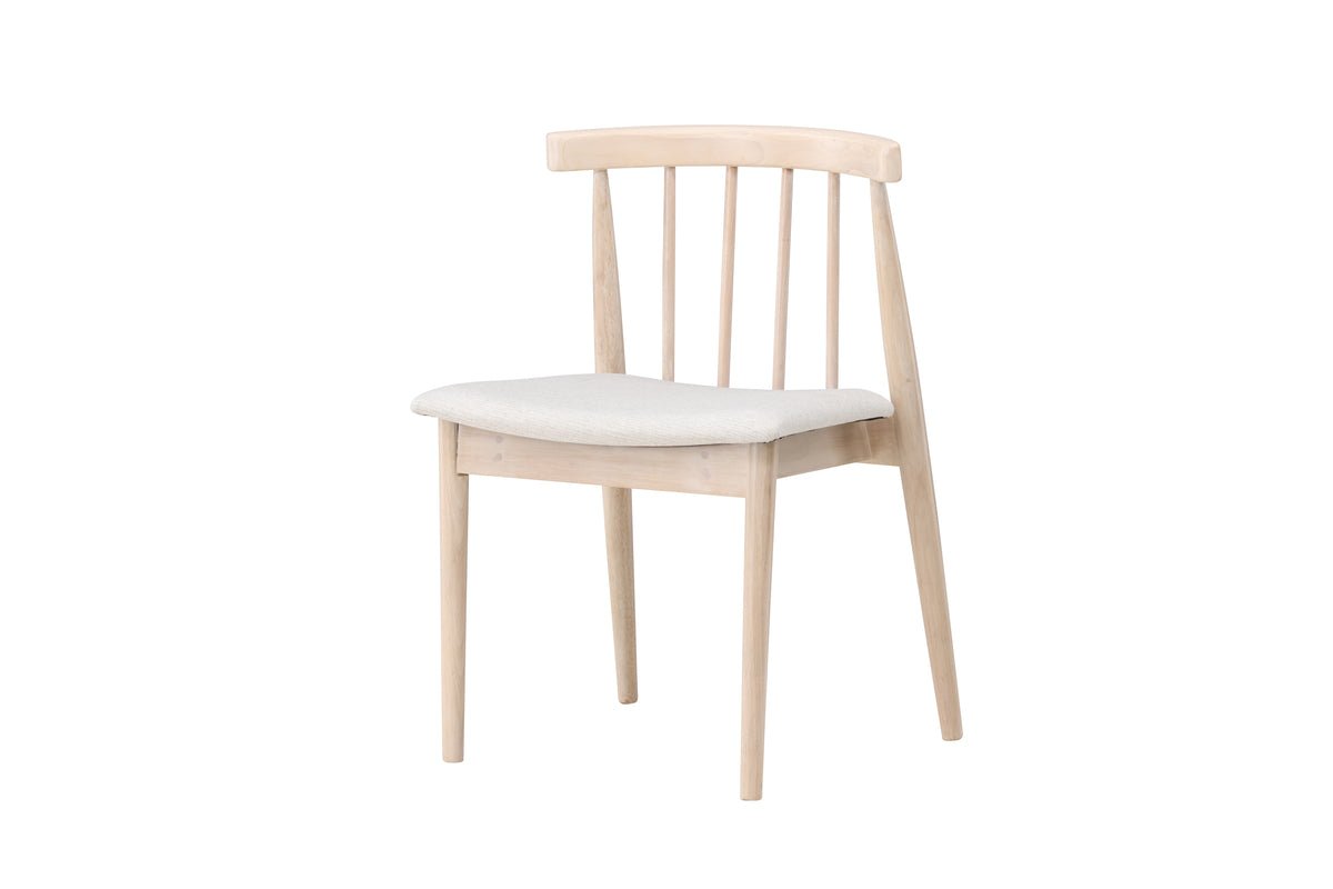Ensemble de 2 - Chaise Ländle en design scandinave blanchi blanc