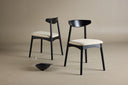Ensemble de 2 - Chaise Malte en bois de chêne laqué
