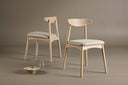 Ensemble de 2 - Chaise Malte en bois de chêne laqué