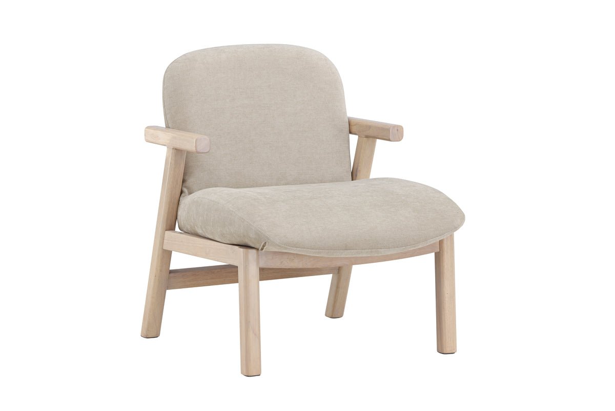 Fauteuil Railey - avec cadre en bois d'hévéa