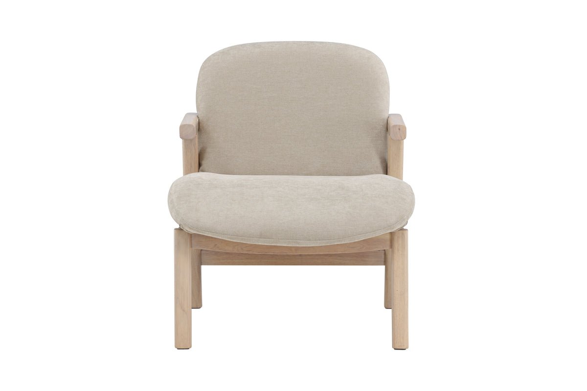 Fauteuil Railey - avec cadre en bois d'hévéa