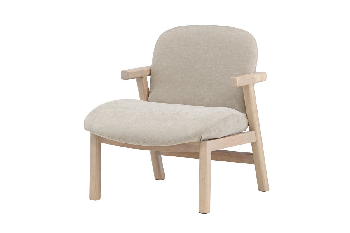Fauteuil Railey - avec cadre en bois d'hévéa