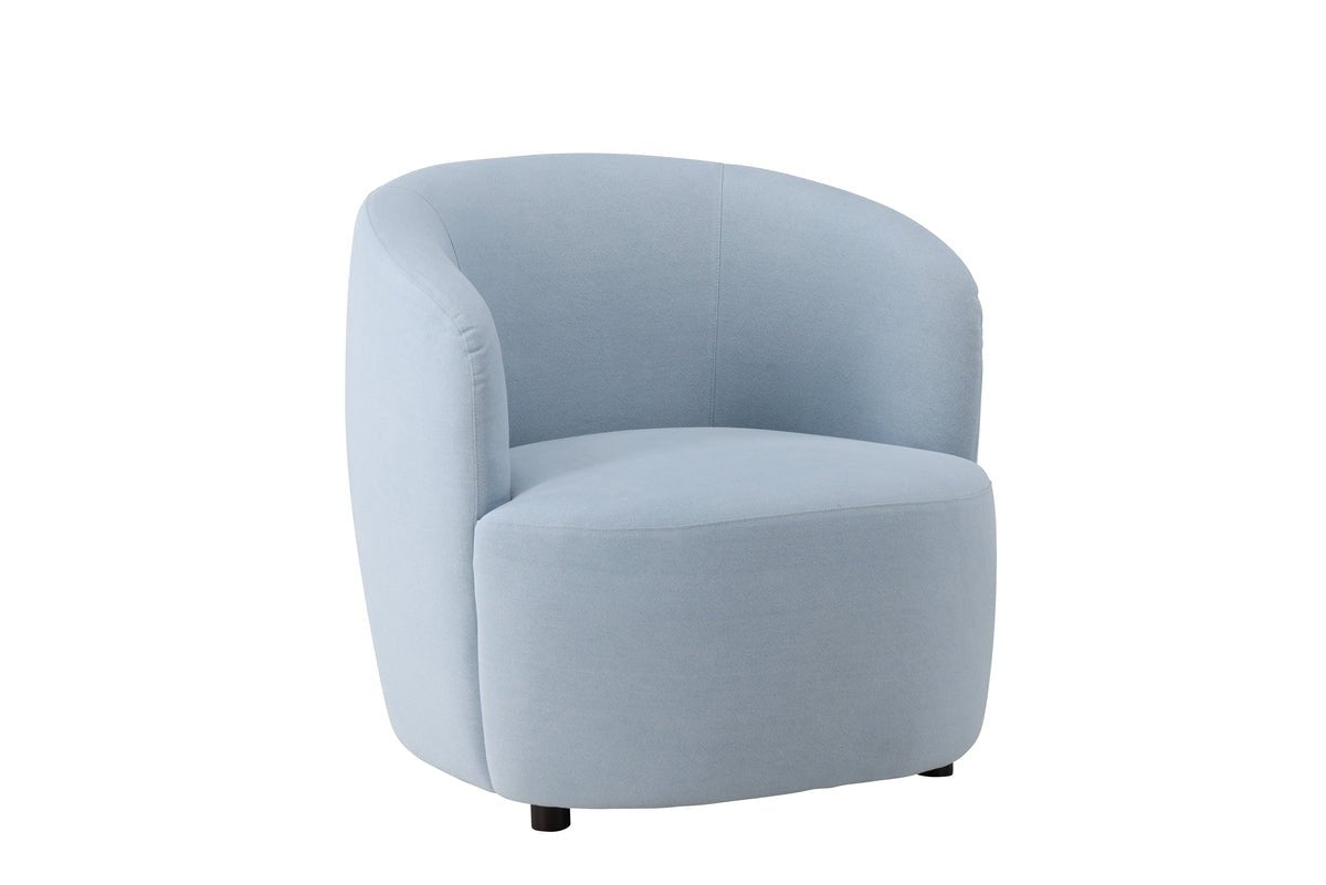 Fauteuil Bobby - Fauteuil individuel bleu clair en bouleau