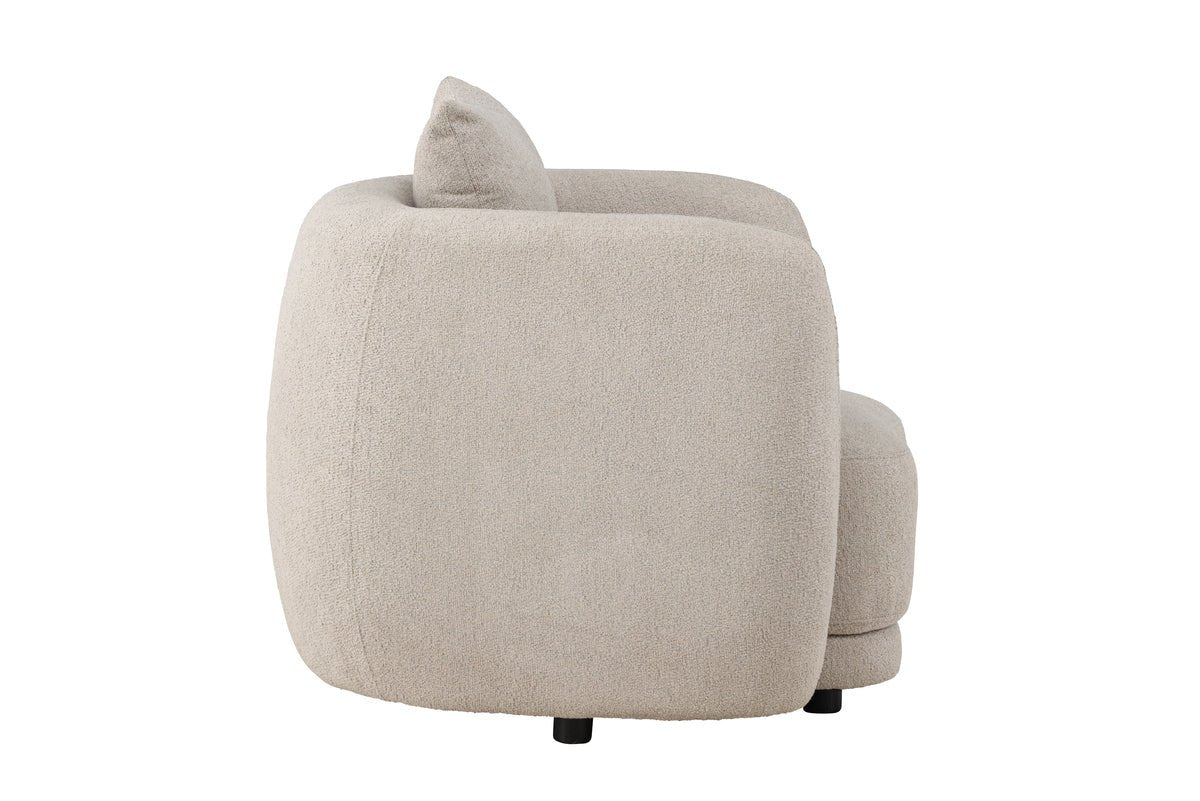 Fauteuil Zilli - avec Bouclé beige exclusif