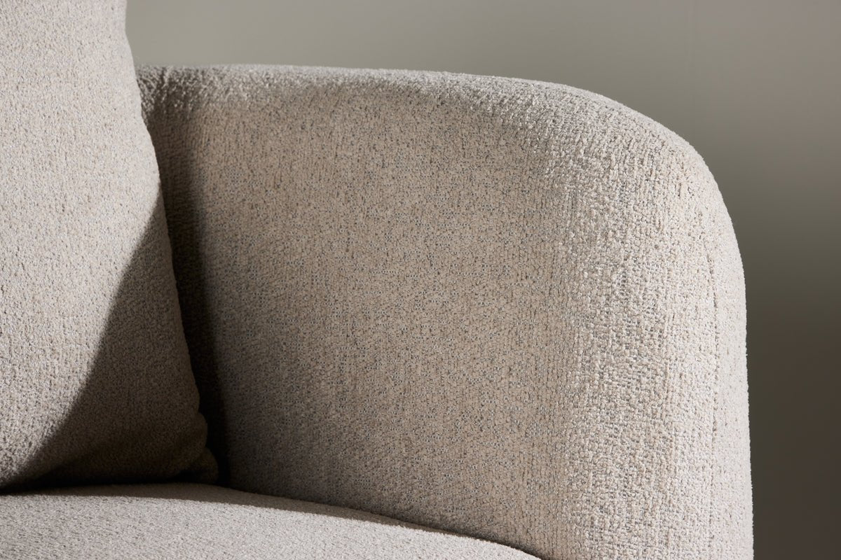 Fauteuil Zilli - avec Bouclé beige exclusif