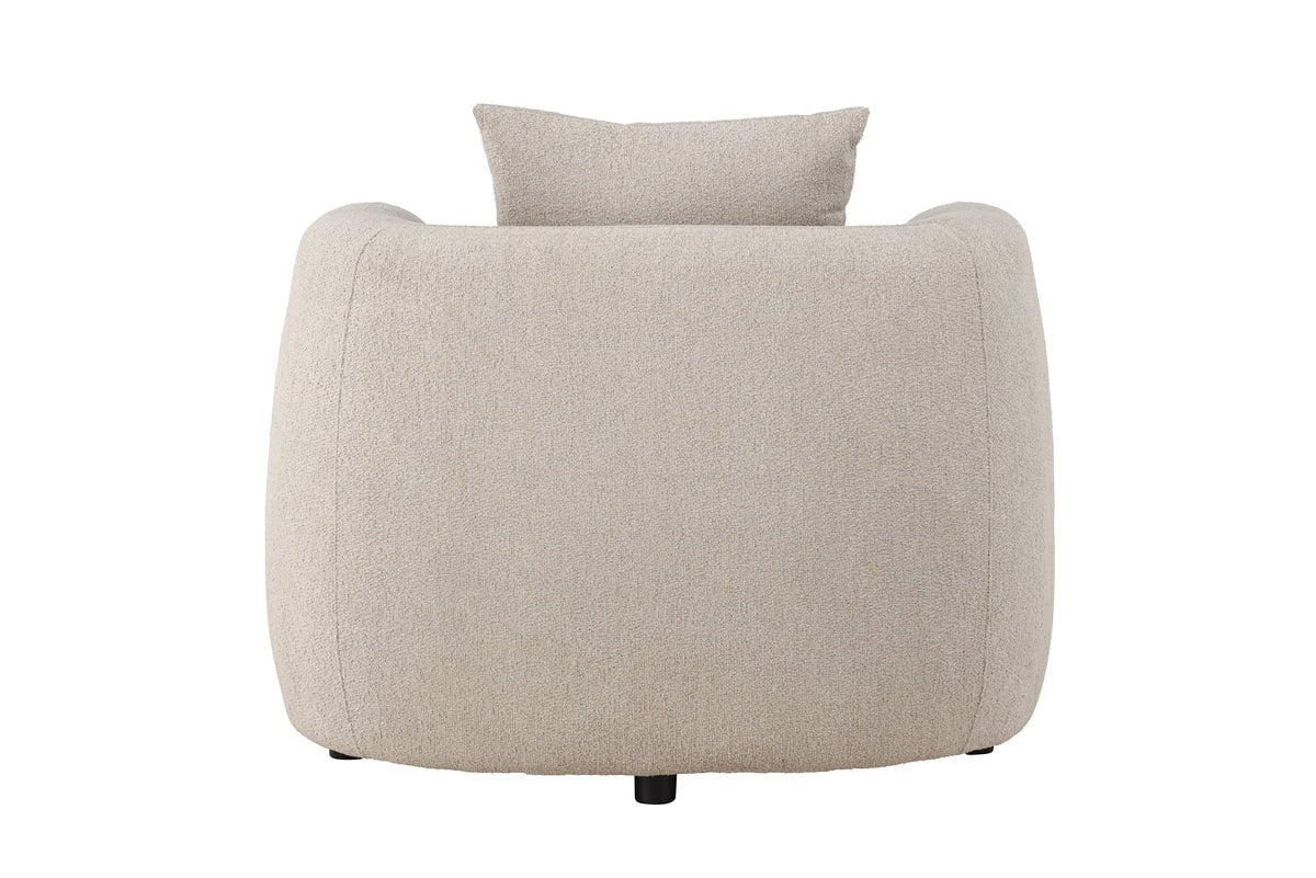 Fauteuil Zilli - avec Bouclé beige exclusif