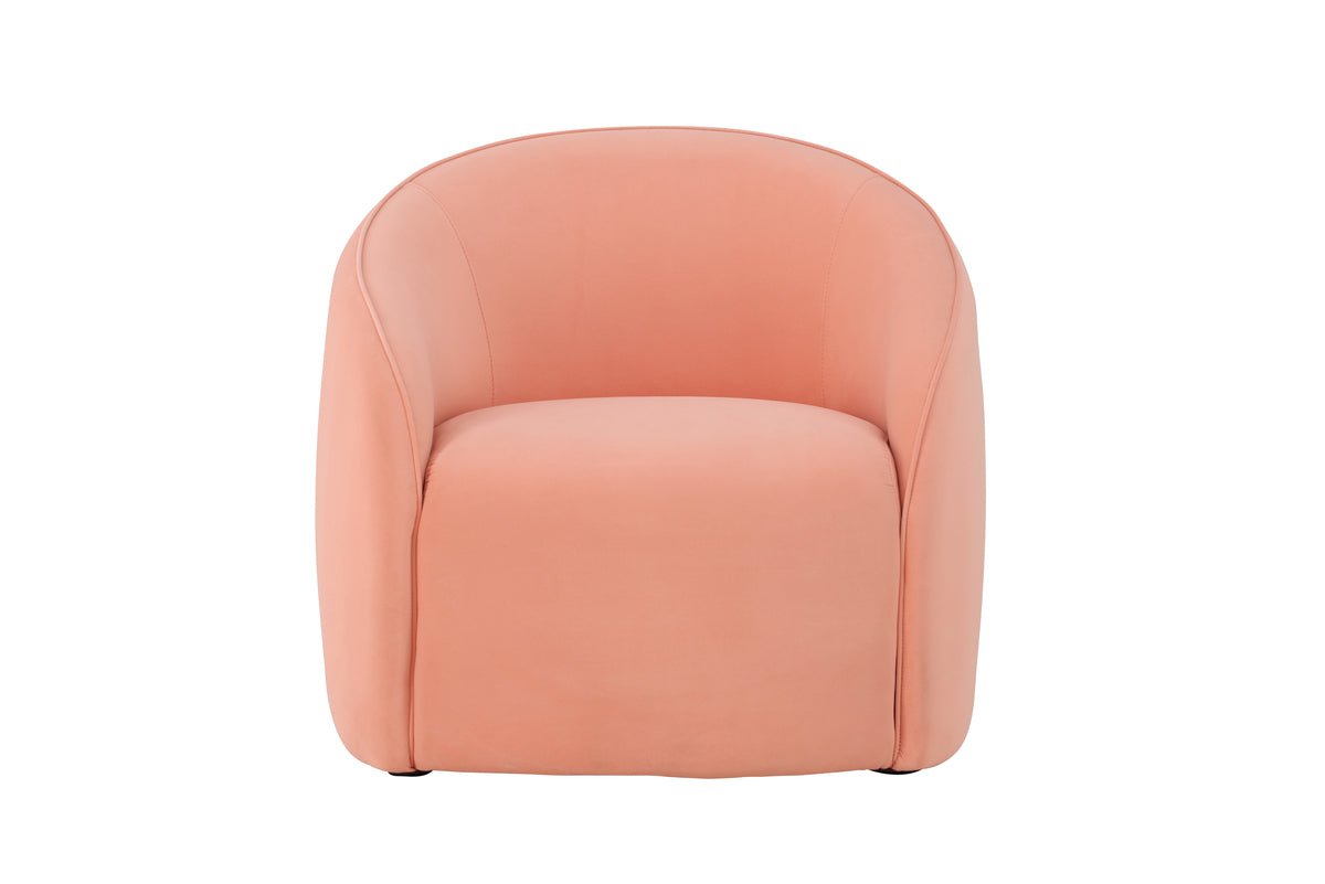 Fauteuil Noris - Ton pêche doux au design minimaliste