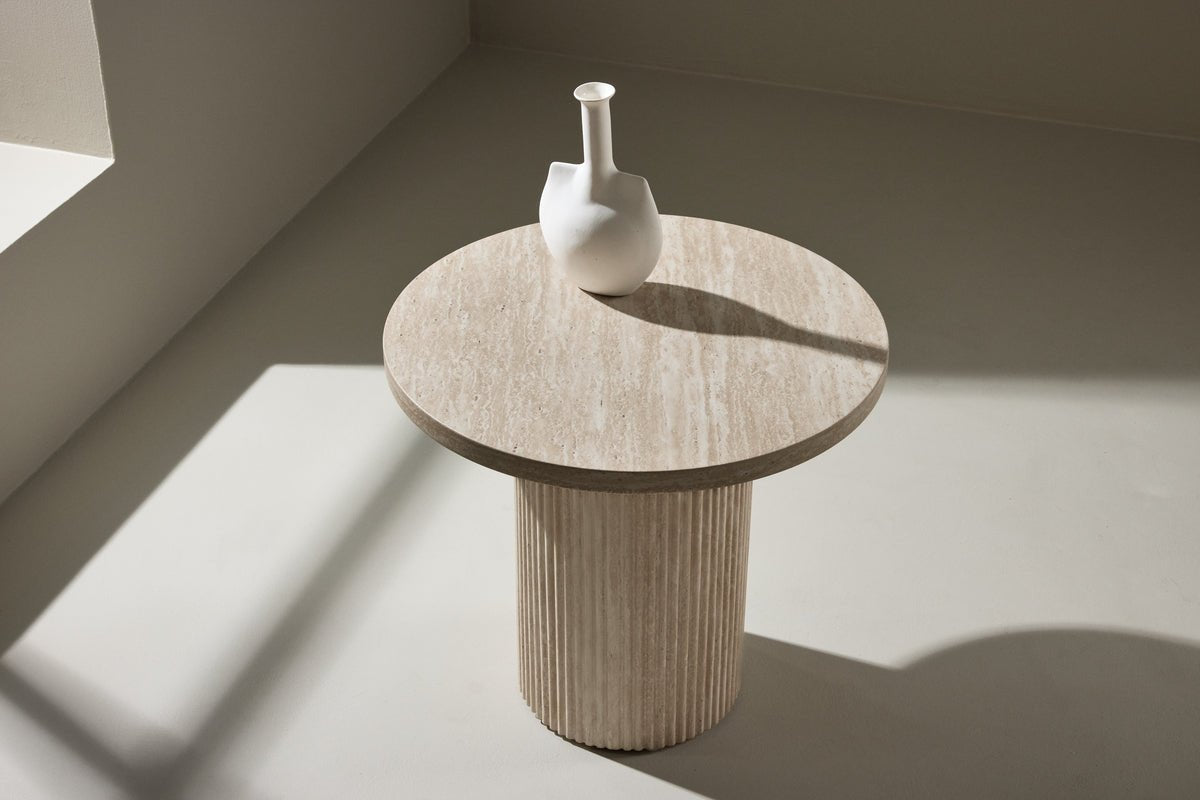 Table basse/table d'appoint Tino - avec pied strié