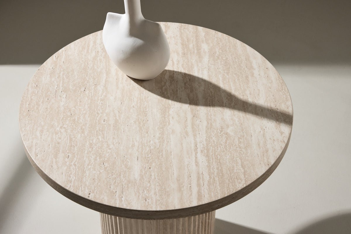 Table basse/table d'appoint Tino - avec pied strié