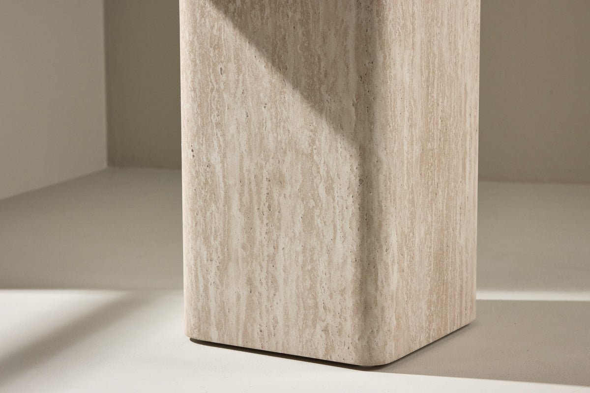 Table basse/tabouret d'appoint Nemo - avec motif beige