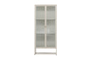Commode/Vitrine Lenora – Beige, moderne et élégante avec accent rétro