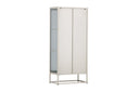 Commode/Vitrine Lenora – Beige, moderne et élégante avec accent rétro