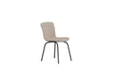 Ensemble de 2 chaises de salle à manger Leo en Beige avec pieds noirs