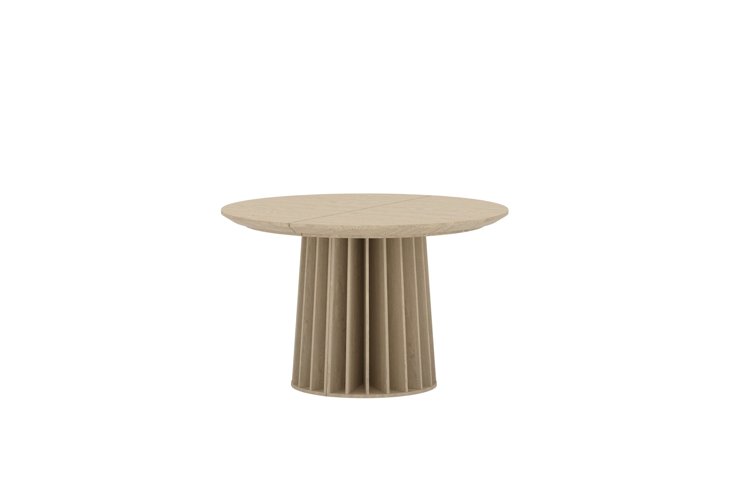 Table à manger Varelo - Forme ronde en aspect naturel