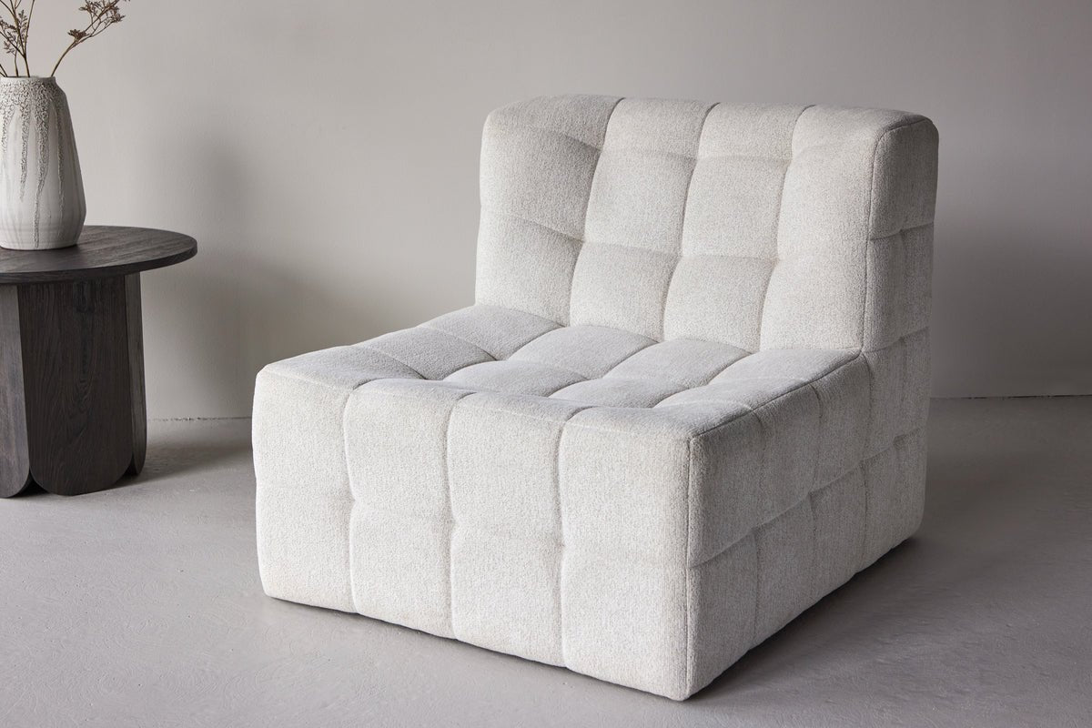 Fauteuil Marley - avec grande assise beige