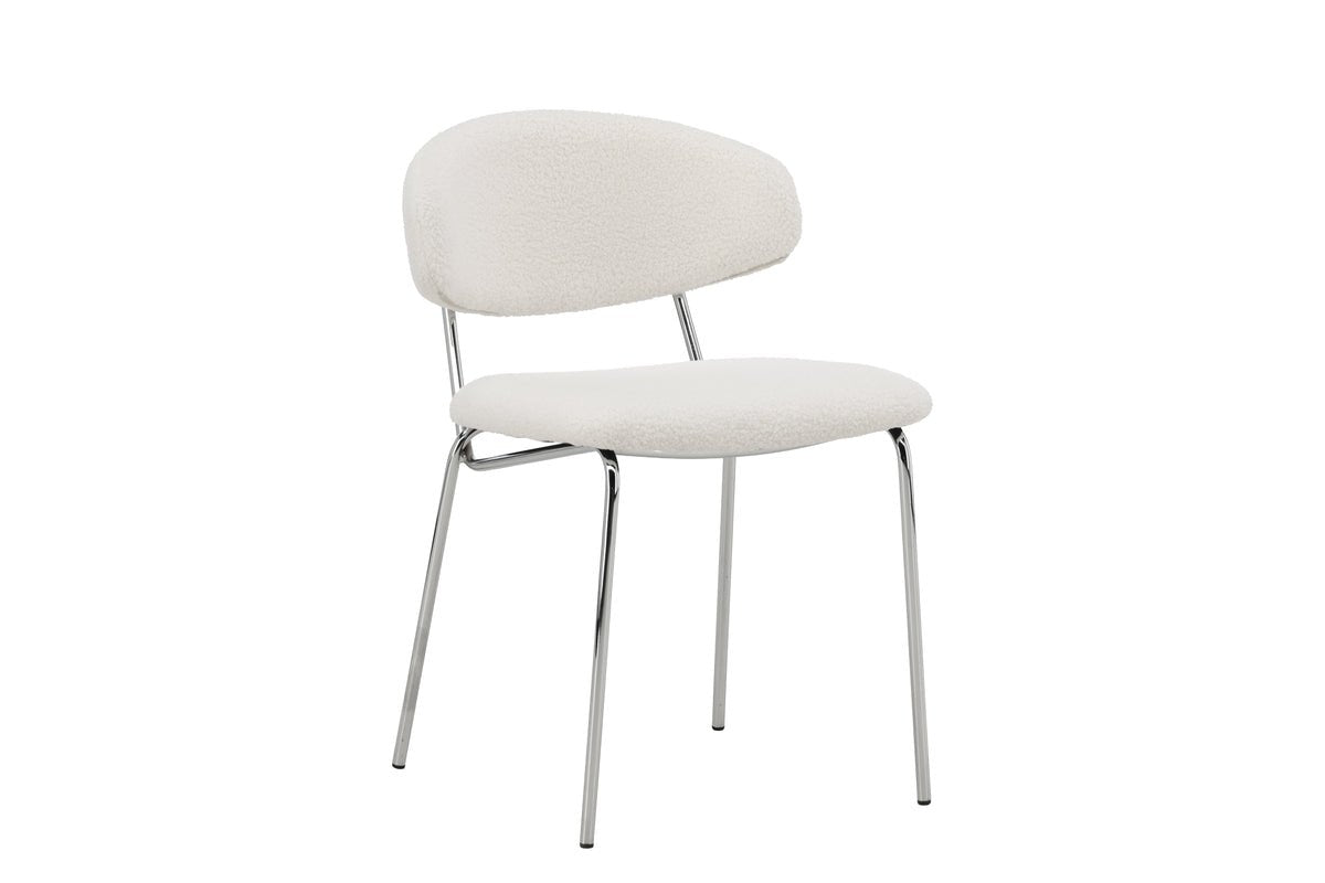 Ensemble de 2 chaises Seville avec revêtement bouclé pour chaleur et texture