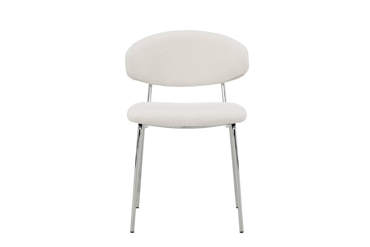 Ensemble de 2 chaises Seville avec revêtement bouclé pour chaleur et texture