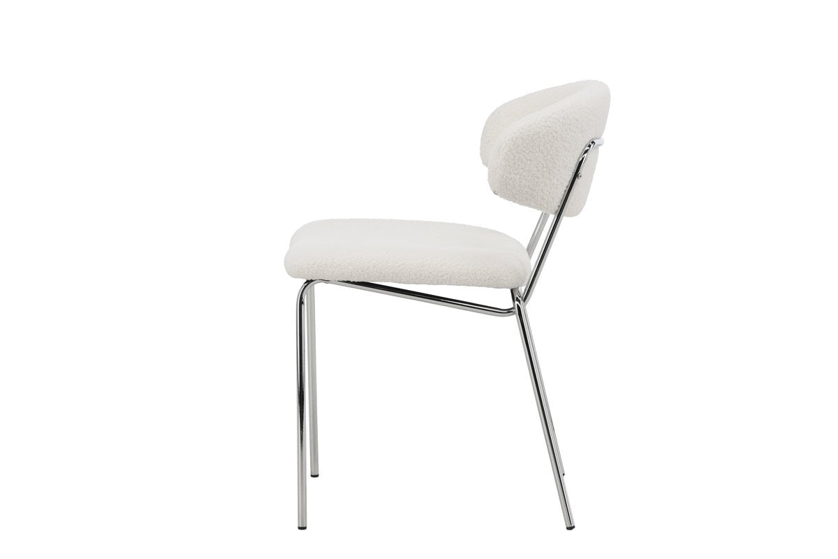 Ensemble de 2 chaises Seville avec revêtement bouclé pour chaleur et texture