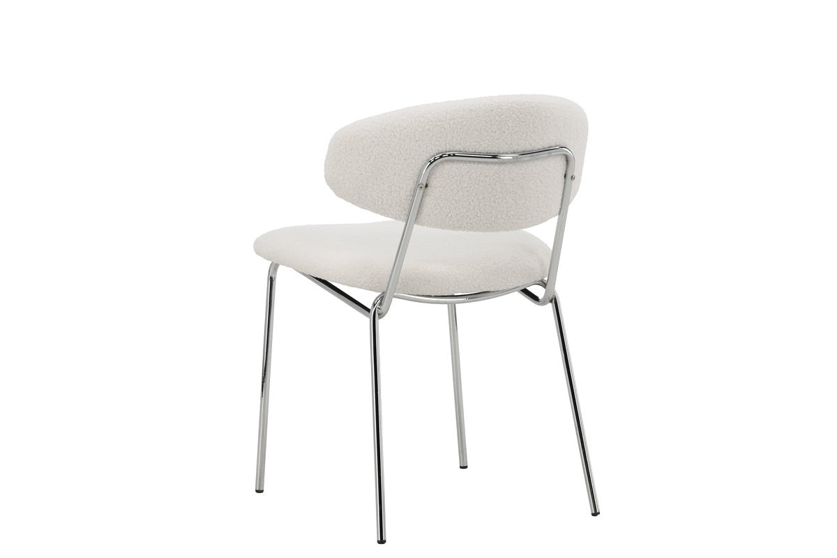 Ensemble de 2 chaises Seville avec revêtement bouclé pour chaleur et texture