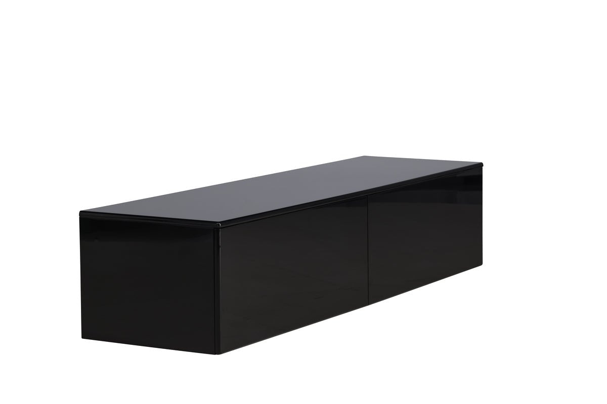Designer TV-Lowboard Noirra – Schwebendes Design in Schwarz
