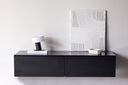 Designer TV-Lowboard Noirra – Schwebendes Design in Schwarz