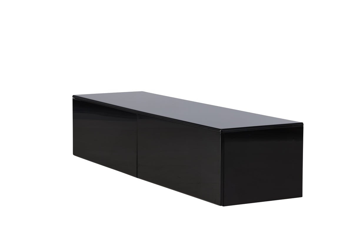 Designer TV-Lowboard Noirra – Schwebendes Design in Schwarz