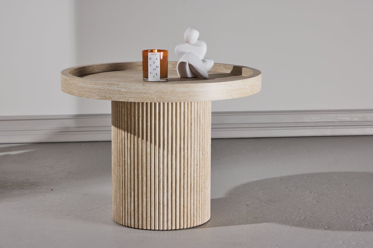 Table d'appoint Tavira – Ø60 cm en Beige