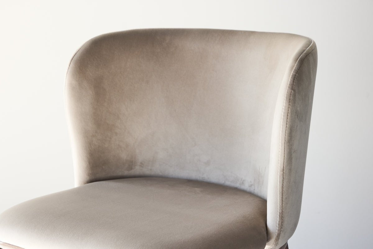 Ensemble de 2 chaises Coffee avec tissu en velours beige doux