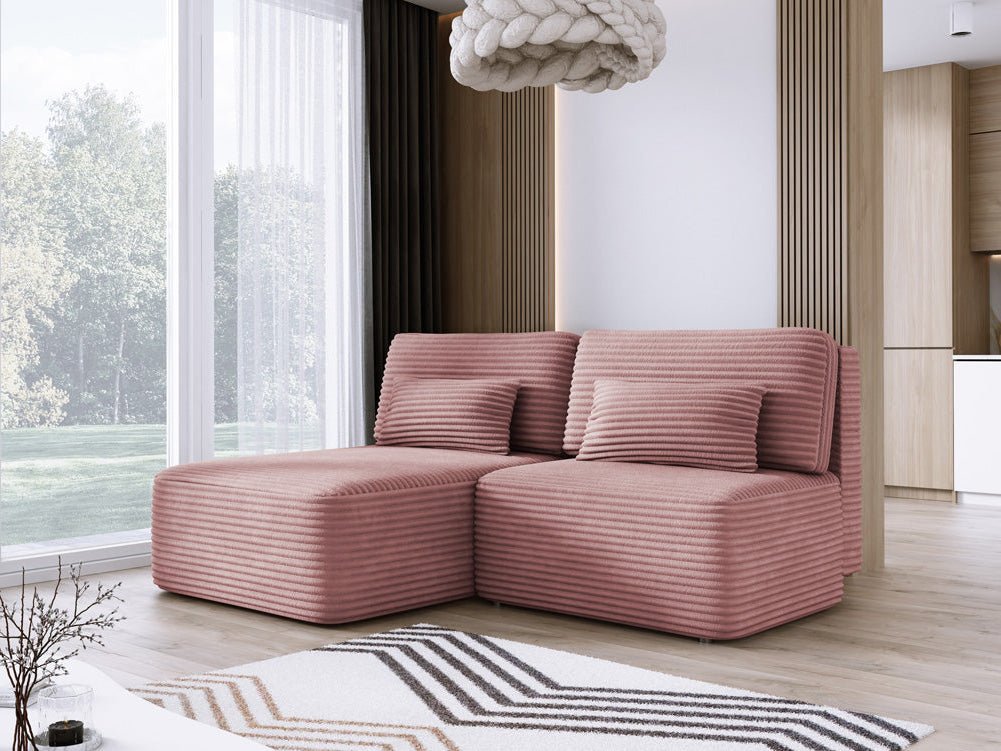 Canapé design Tilia Côtelé avec fonction couchage et rangement