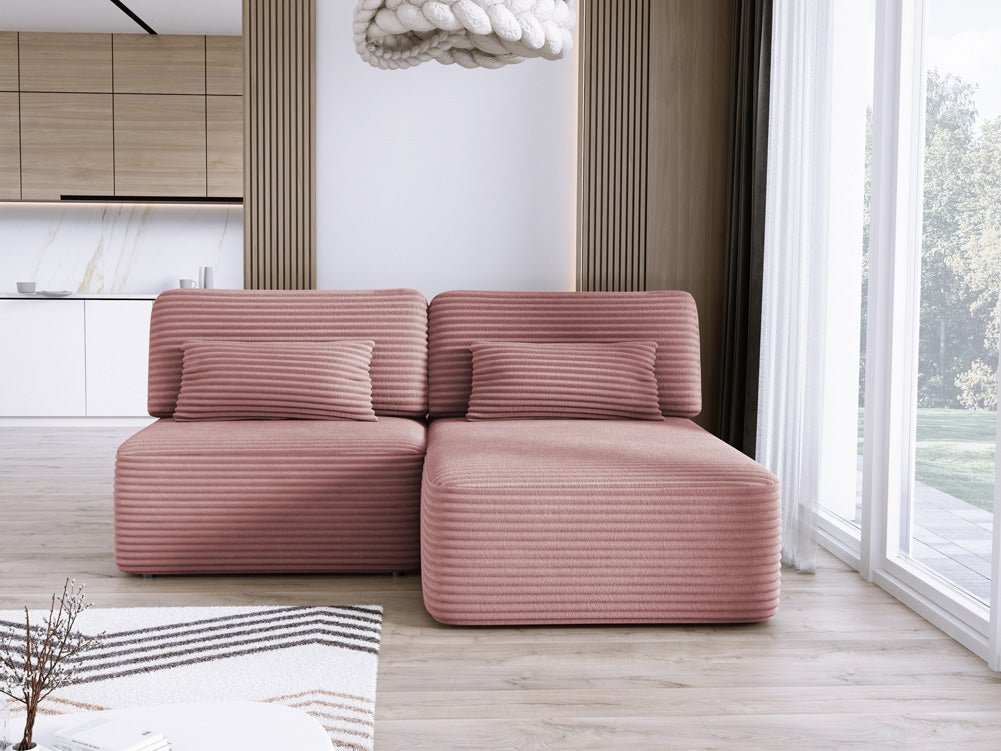 Canapé design Tilia Côtelé avec fonction couchage et rangement