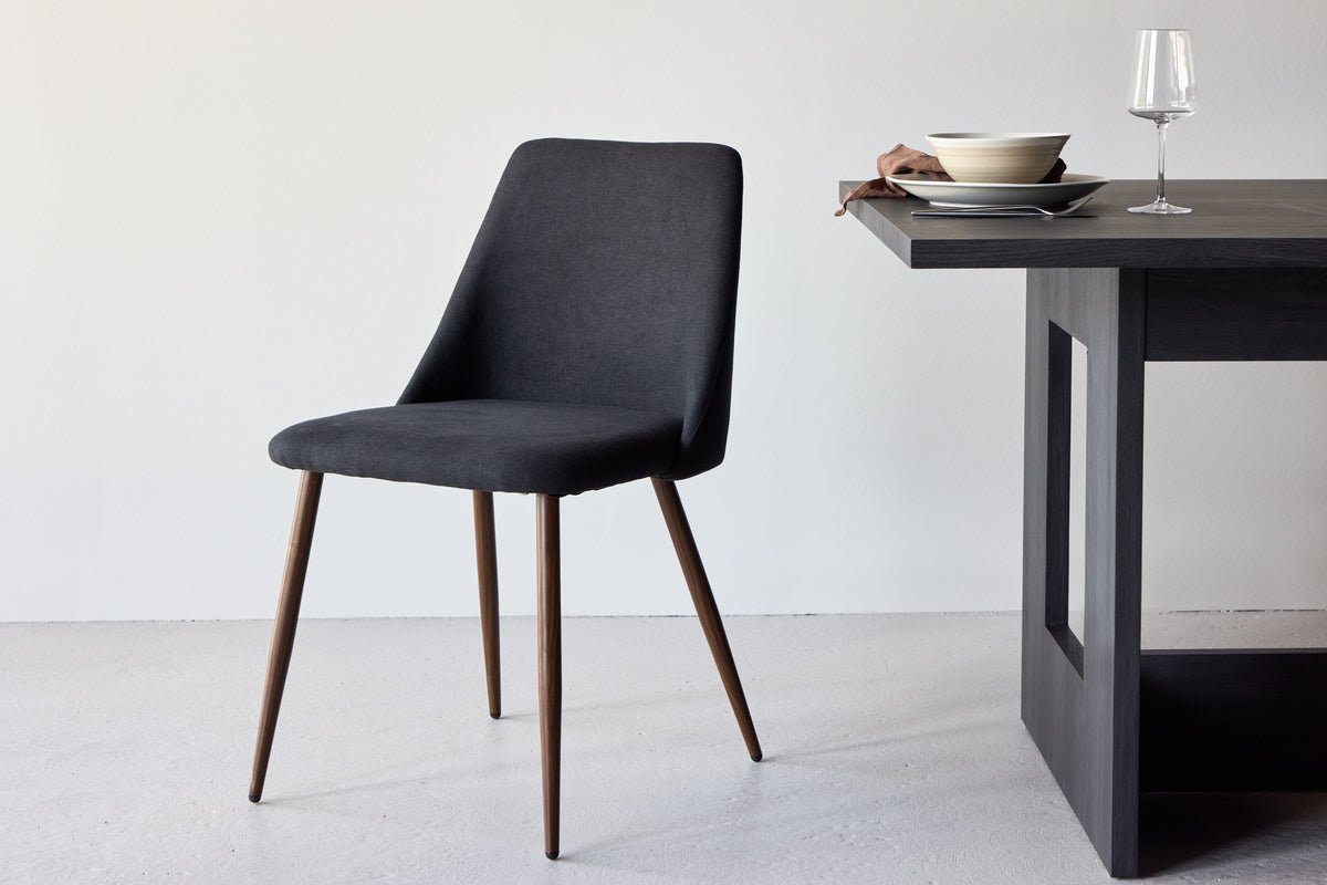 Ensemble de 2 - Chaise Liora en velours polyester doux